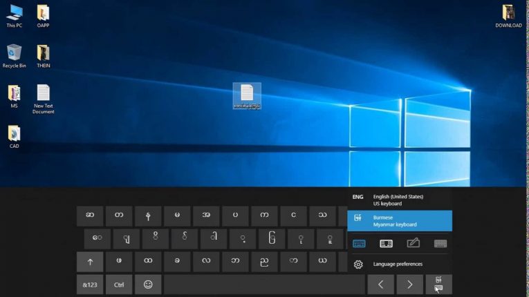 Myanmar keyboard windows 7